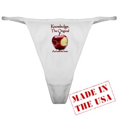 Thongs underwear: Knowledge. The Original Sin And still the
best.